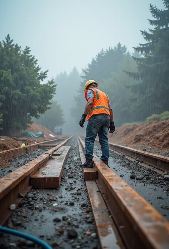 rain impacts construction operations