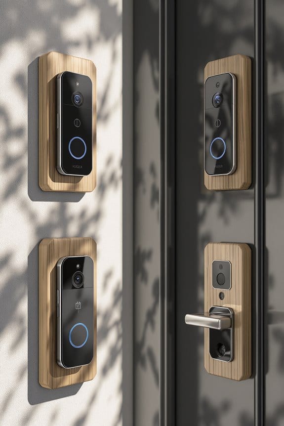 stylish doorbell wood mounts